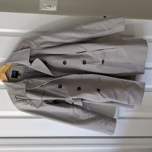 Grey,  The Limited trench style coat, size small